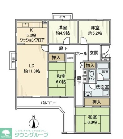 エステート上水本町6号棟の物件間取画像